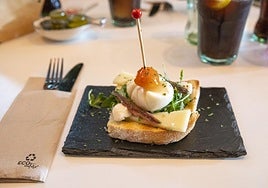 Una tapa en un restaurante.