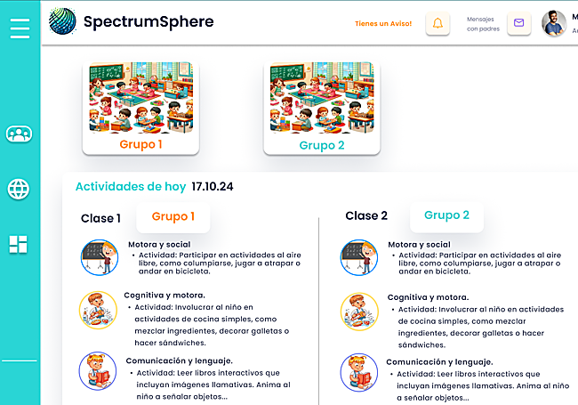 Interfaz de la aplicación.