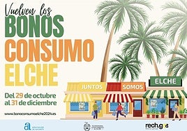 Cartel de los Bonos Consumo Elche 2024.