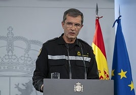 El general jefe de la UME, Javier Marcos.