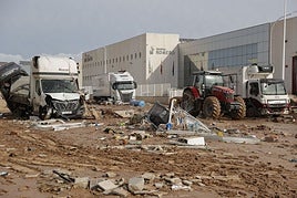 Vista del estado del polígono industrial de Riba-roja.