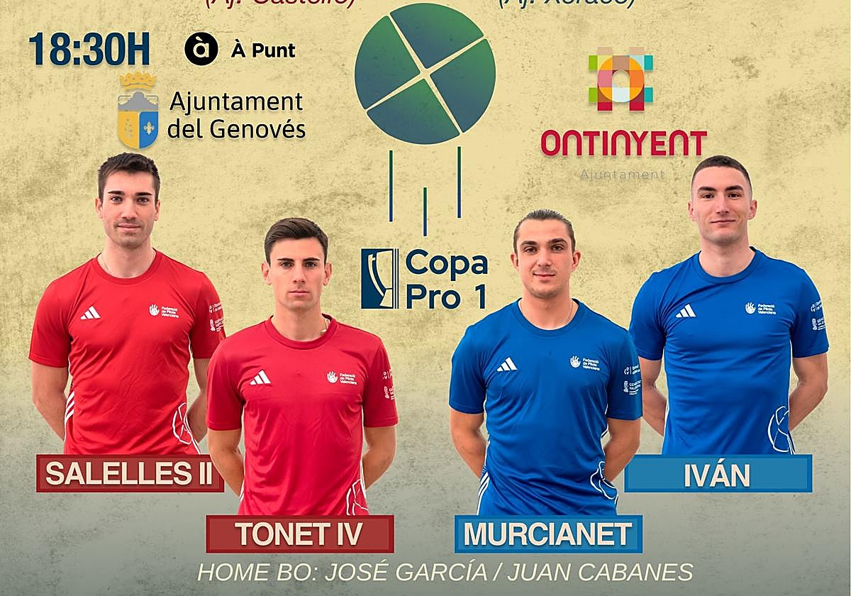 Jugadores de pilota que participarán en las partidas benéficas.