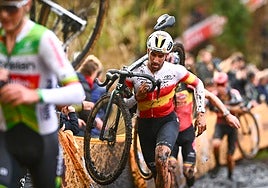 Felipe Orts durante el Superprestigio de Niel (Bélgica)