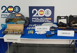 Droga incautada en Elda.