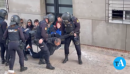 Imágenes del intento desahucio.