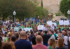 Imagen de archivo de una concentración convocada en Alicante por personal educativo.