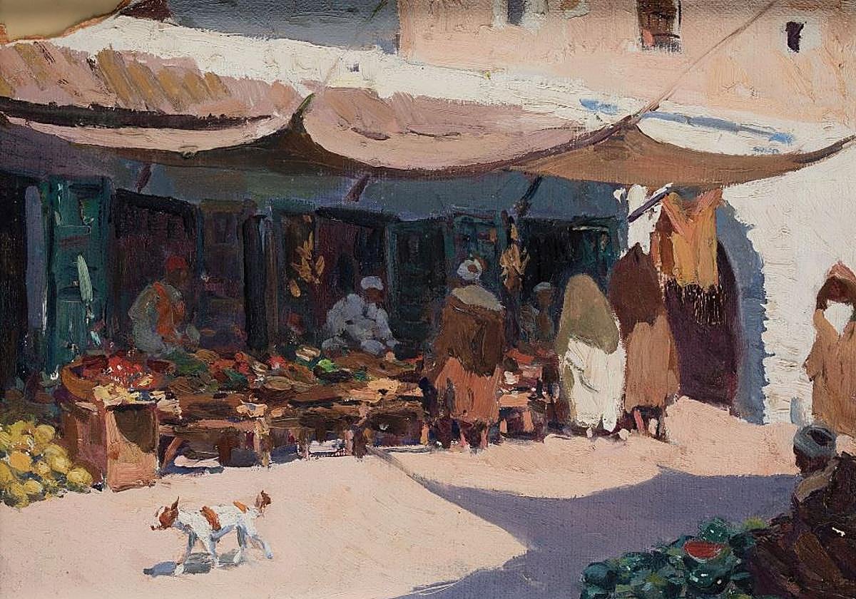 Una de las obras del Marruecos costumbrista de Bertuchi.