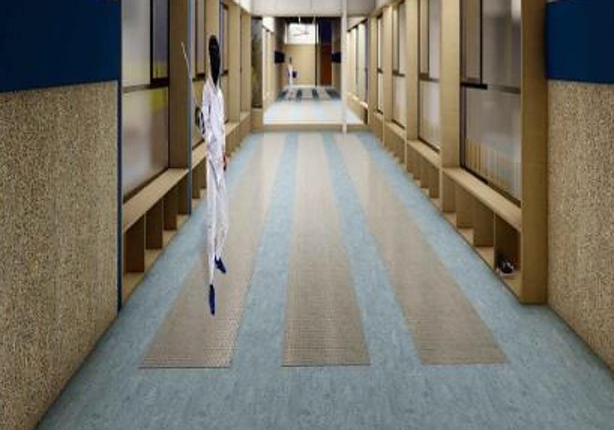 Proyecto de cómo quedarán las salas de esgrima.