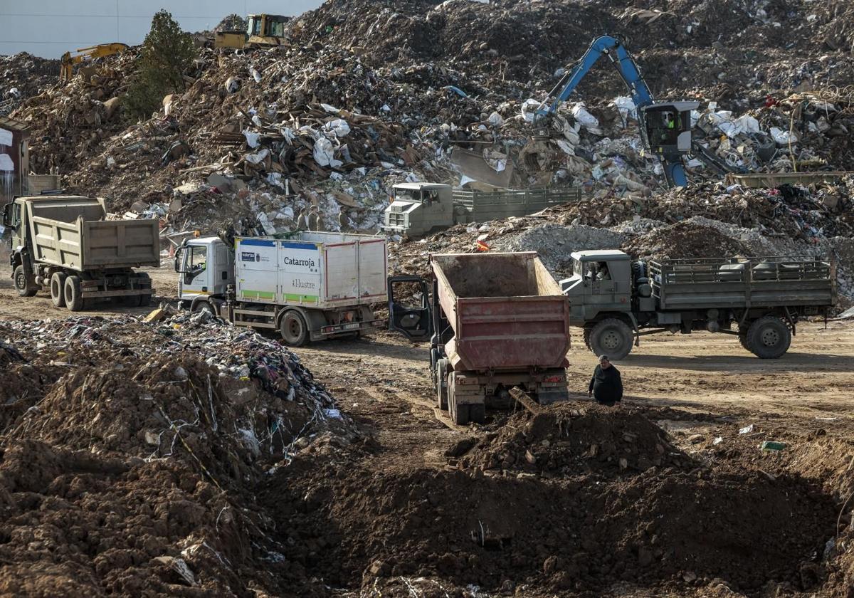 Thousands of tonnes of waste accumulate in temporary landfills.
