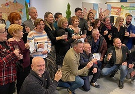 Brindis de los comerciantes.