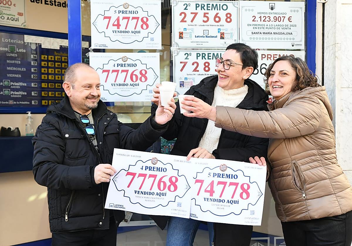 La Administración Santa María Magdalena de Novelda, una de las que más suerte ha repartido en la provincia este año.