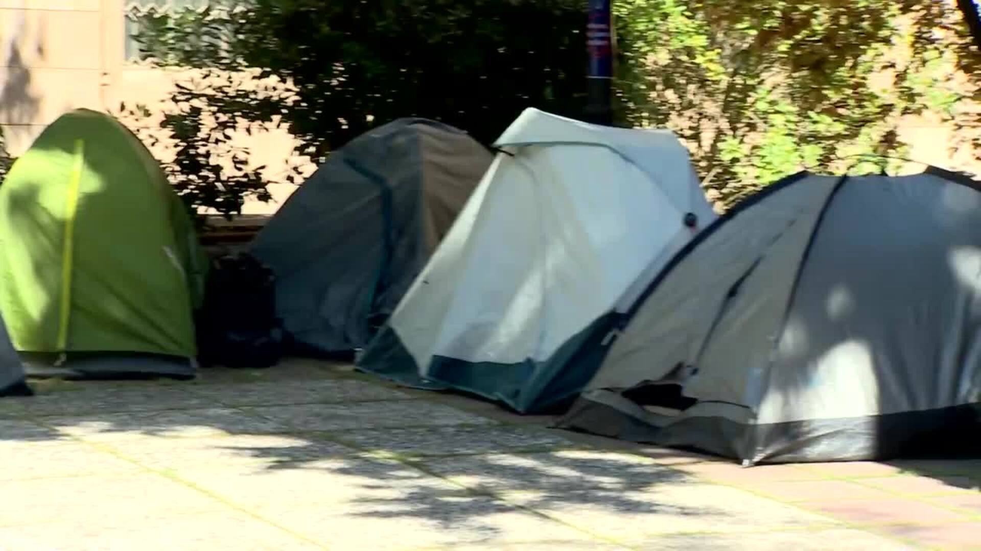 Los universitarios no dejarán de acampar hasta que se rompan los vínculos con Israel