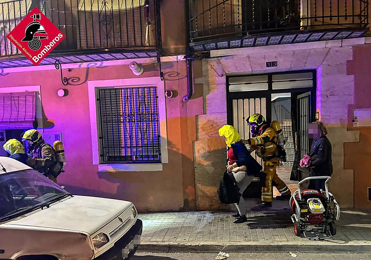 Firefighters attending to a scene in a file image.