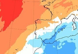 Mapa de previsión del tiempo de Aemet para la próxima semana.