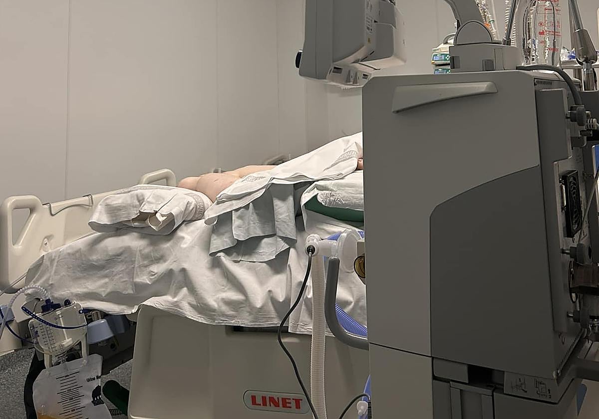 Charlotte during her stay at the General Hospital of Alicante.