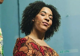 La actriz y bailarina Nyeleti Tomás en 'The book of Mormon'.