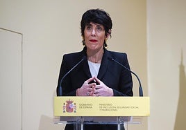 La ministra de Inclusión, Seguridad Social y Migraciones, Elma Saiz.