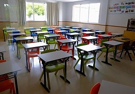 Aula de un centro educativo de Alicante.