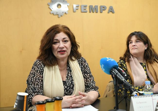 Rosa Sánchez durante un desyuno en Fempa.