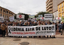 Protestas en Dénia contra los deslindes