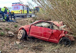 Así ha quedado el vehículo tras el accidente.