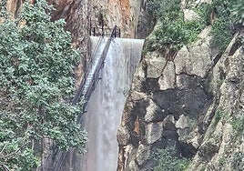 La presa de Isbert, esta semana.