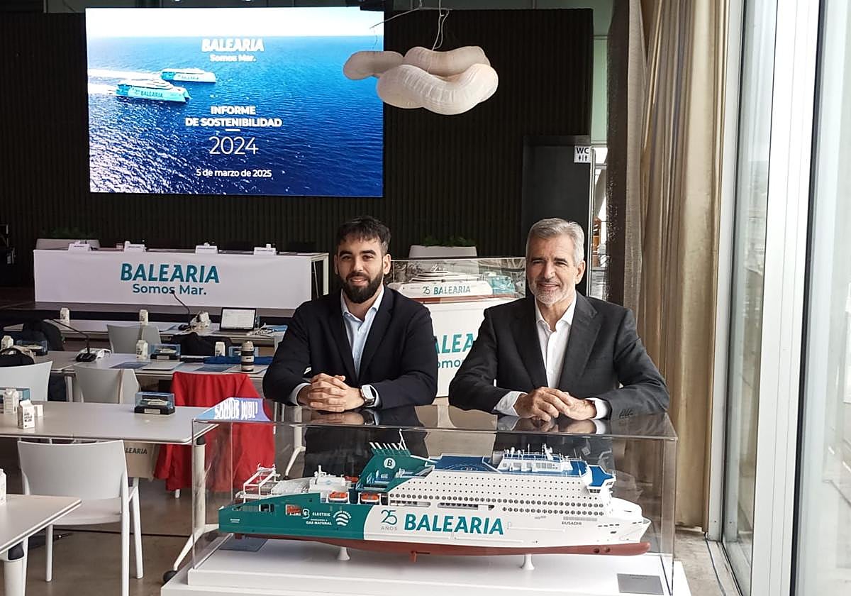 Guillermo Utor, vicepresidente y consejero de Baleària junto a su padre, Adolfo Utor.