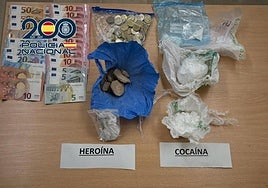 Droga intervenida durante la actuación policial.