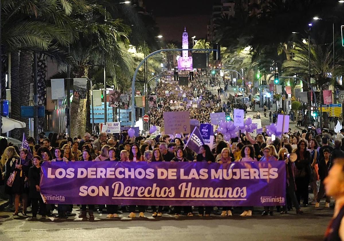 Manifestación del 8M en Alicante.