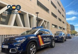 Imagen de archivo de patrullas frente a la Comisaría Provincial de Alicante.
