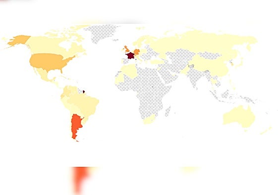 Reparto de los alicantinos residentes en el extrajero.