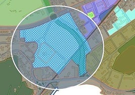 Situación del plan parcial, entre el barranco del Juncaret y la avenida de Denia.