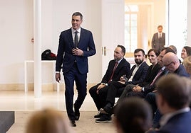 Sánchez comparece en Moncloa.