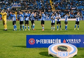 El Hérculesa saluda a su afición en el Rico Pérez.