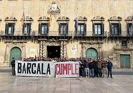 Protesta de los bomberos.