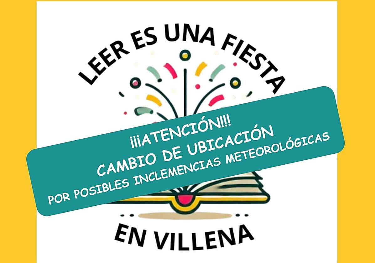 La Feria del Libro de Villena del sábado se traslada al Mercado Municipal por la previsión de lluvias