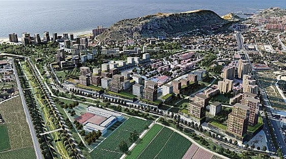 Proyecto del plan parcial de La Albufereta, ahora en desarrollo.