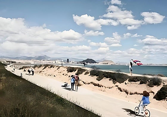 Vía Litoral en el tramo sur en los terrenos liberados por la retirada de las vías en San Gabriel.