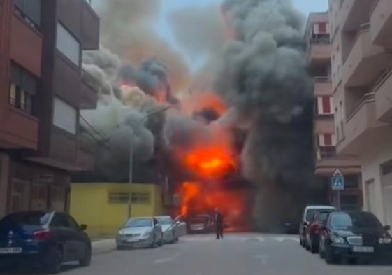 Imagen del incendio.