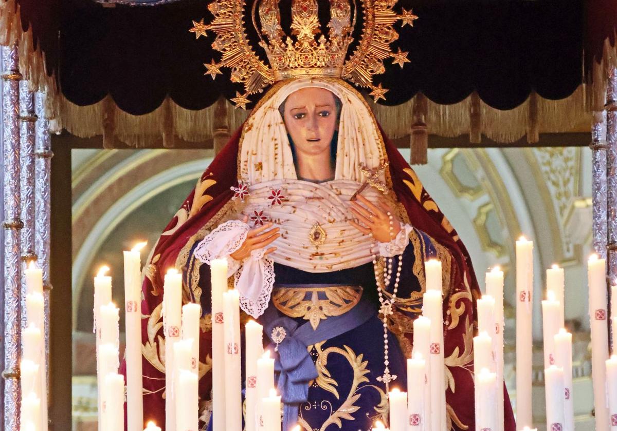 Our Lady of Bitterness Prays for Dana Victims During Alicante's Holy Week