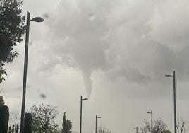 La tuba o manga marina que se formó en lo cielos de San Vicente.