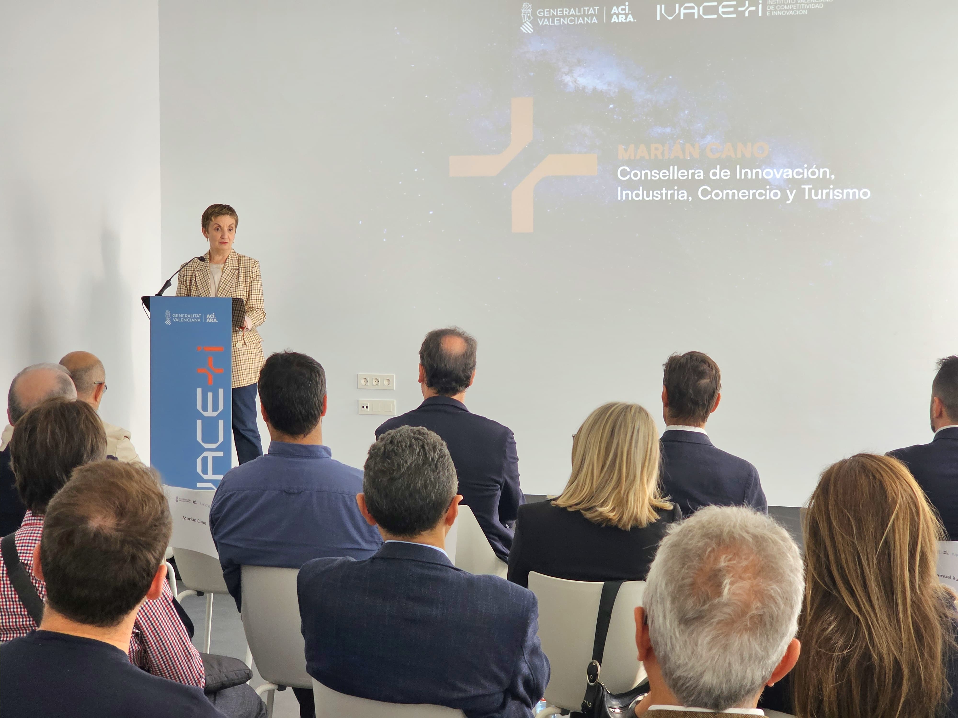 Marián Cano, durante su intervención.
