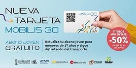 Nueva tarjeta de transporte gratuito.