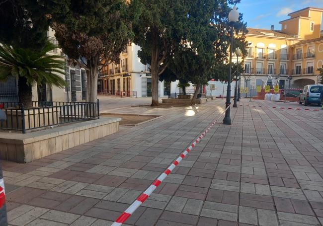 Treatment of trees in Villena.