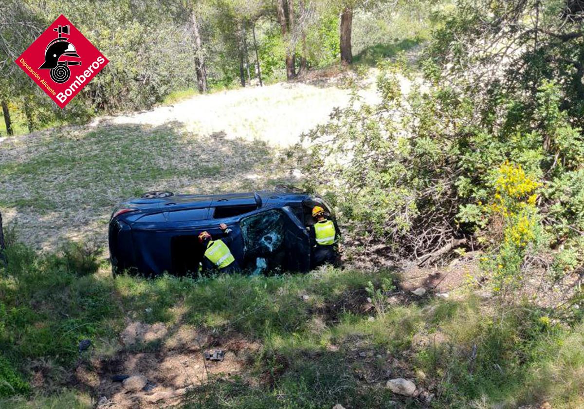 Car accident near Guadalest Dam.