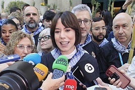 La ministra Diana Morant durante la romería de la Santa Faz.