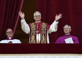 Robert Francis Prevost tras ser elegido Papa León XIV..
