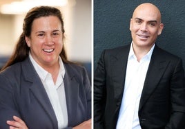 Nuevos ponentes de Opendir: a la izquierda, Rocío Abella, socia responsable de Deloitte, y a la derecha Kike Sarasola, fundador y presidente de Room Mate Hotels y Be Mate.