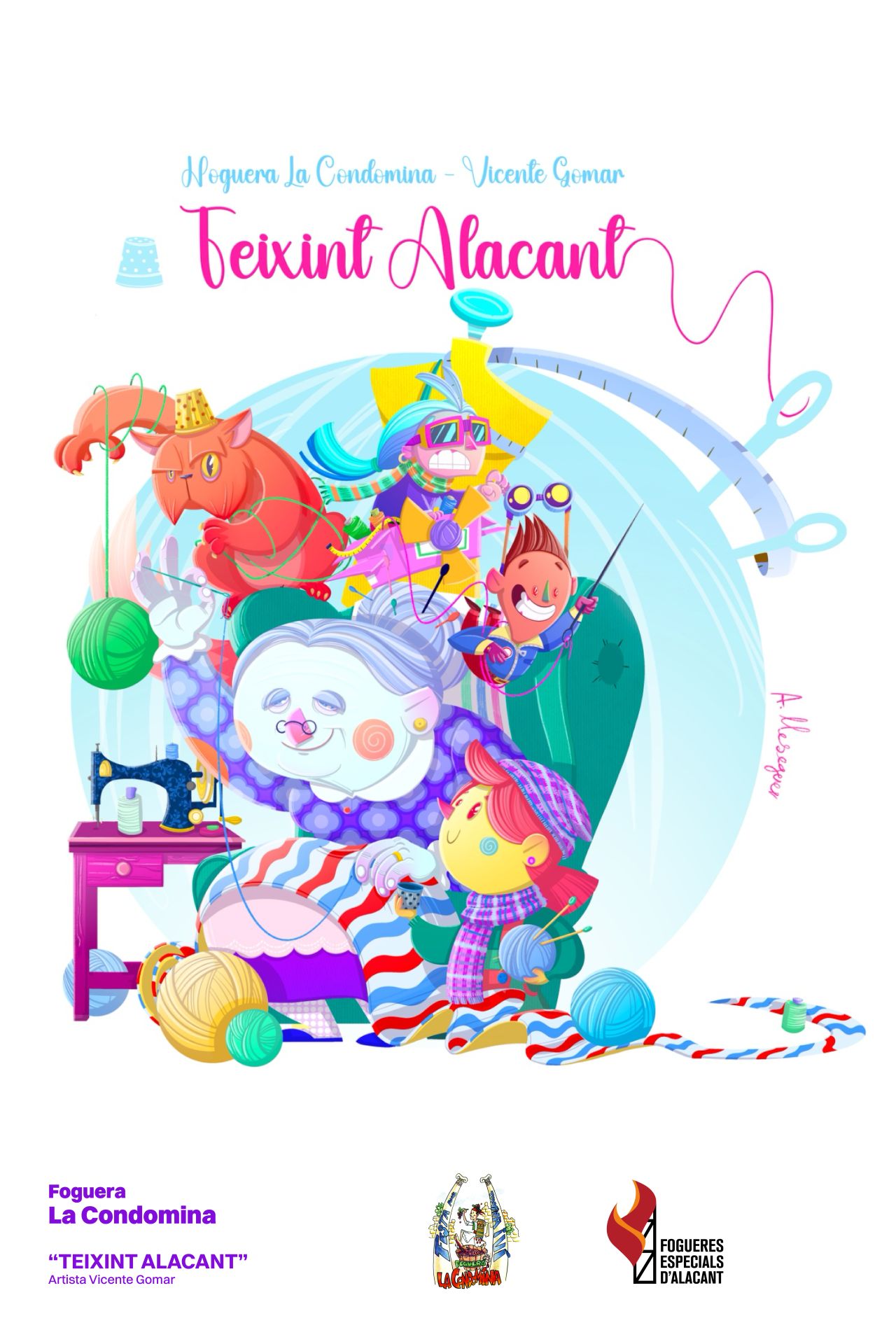 Así lucen los bocetos de las hogueras especiales infantiles