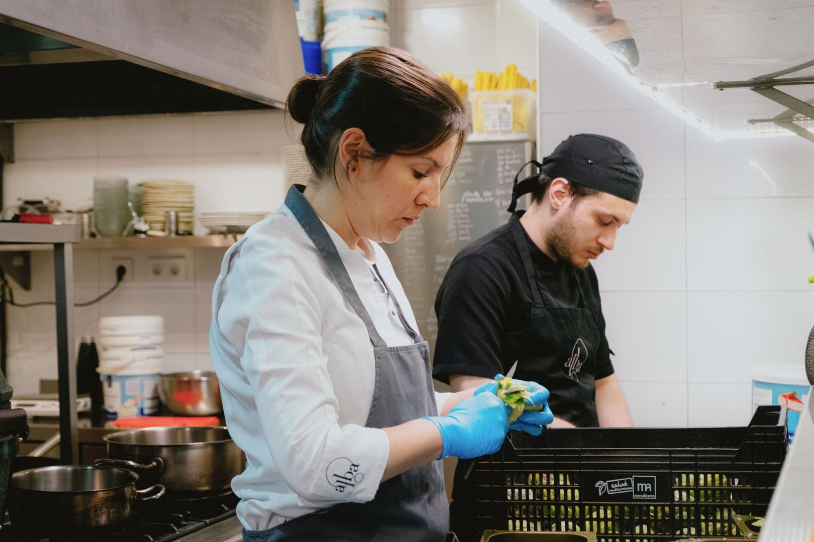 Alba Esteve, en su cocina.